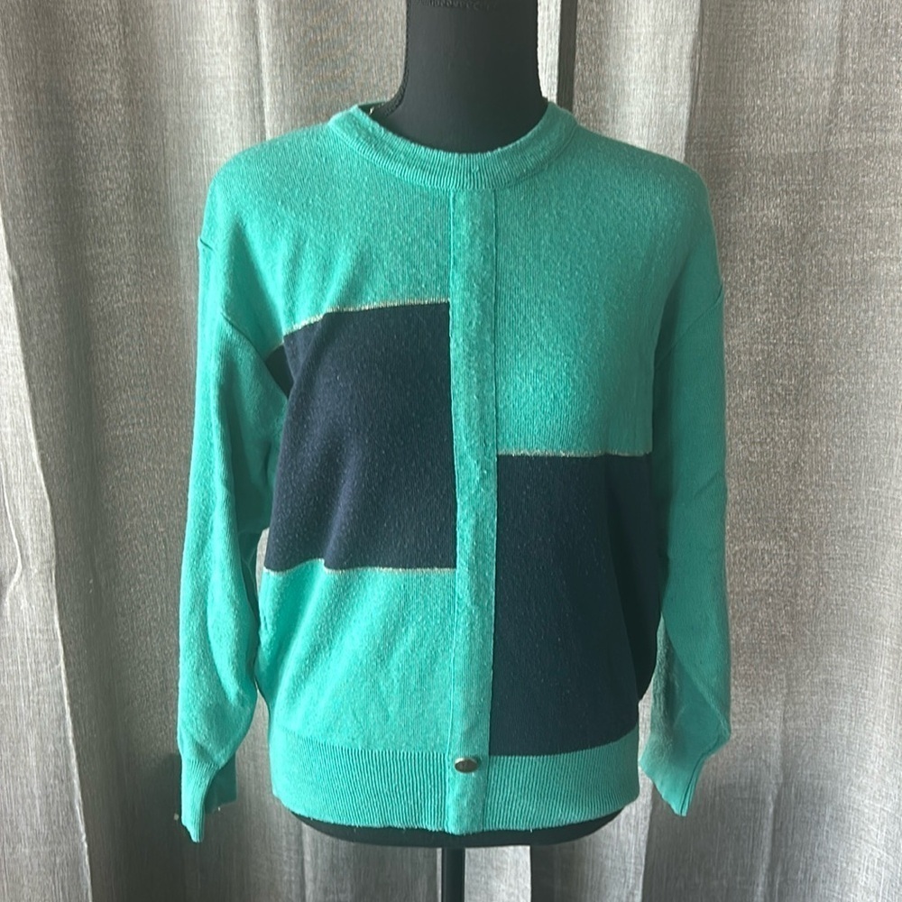 Teal and Blue Cillini Sweater